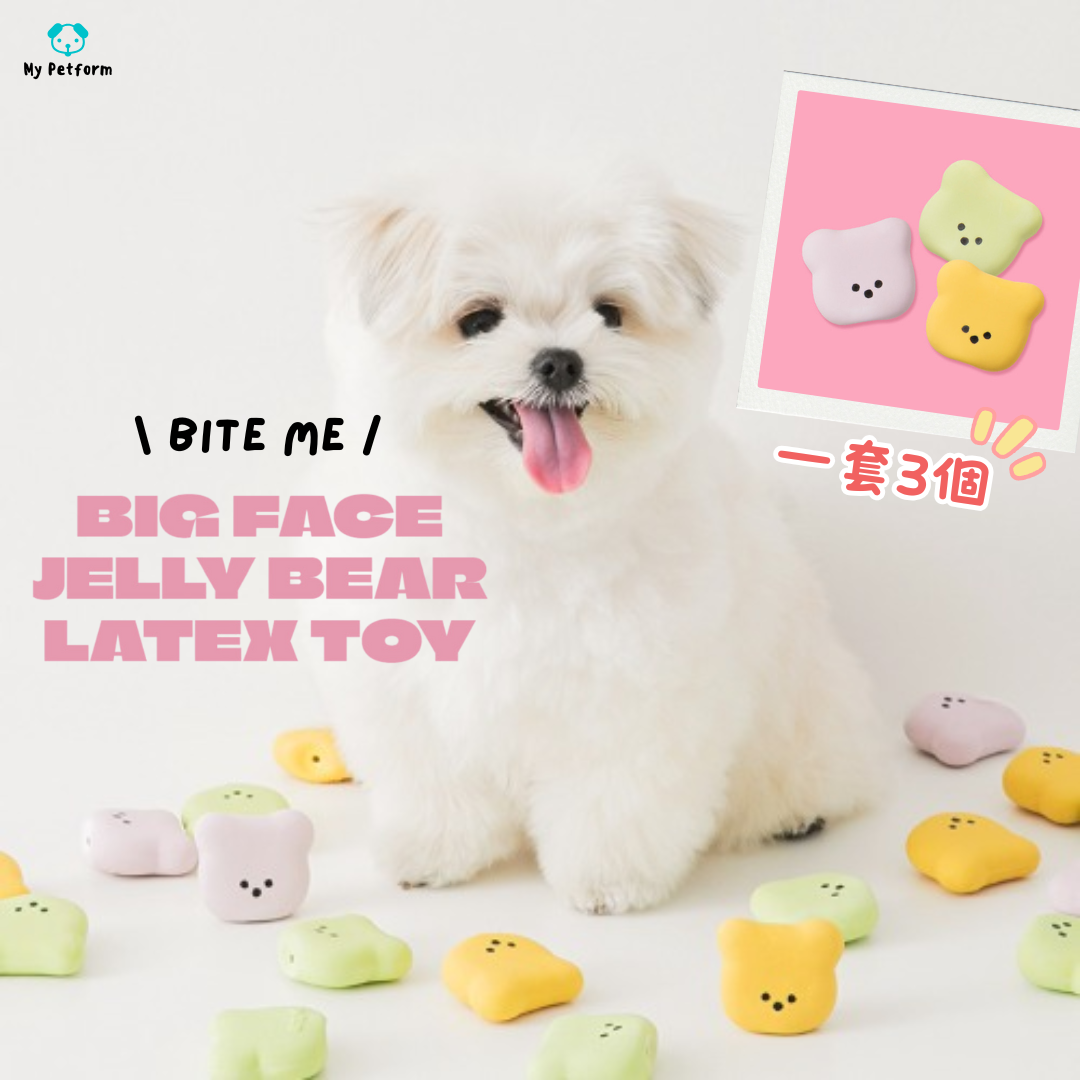 【BITE ME】一套3件熊仔頭乳膠玩具