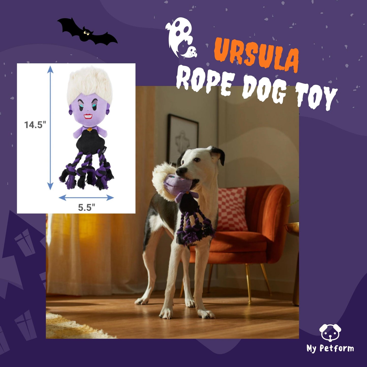 Disney 惡人系列 👻Ursula烏蘇拉拔河狗玩具