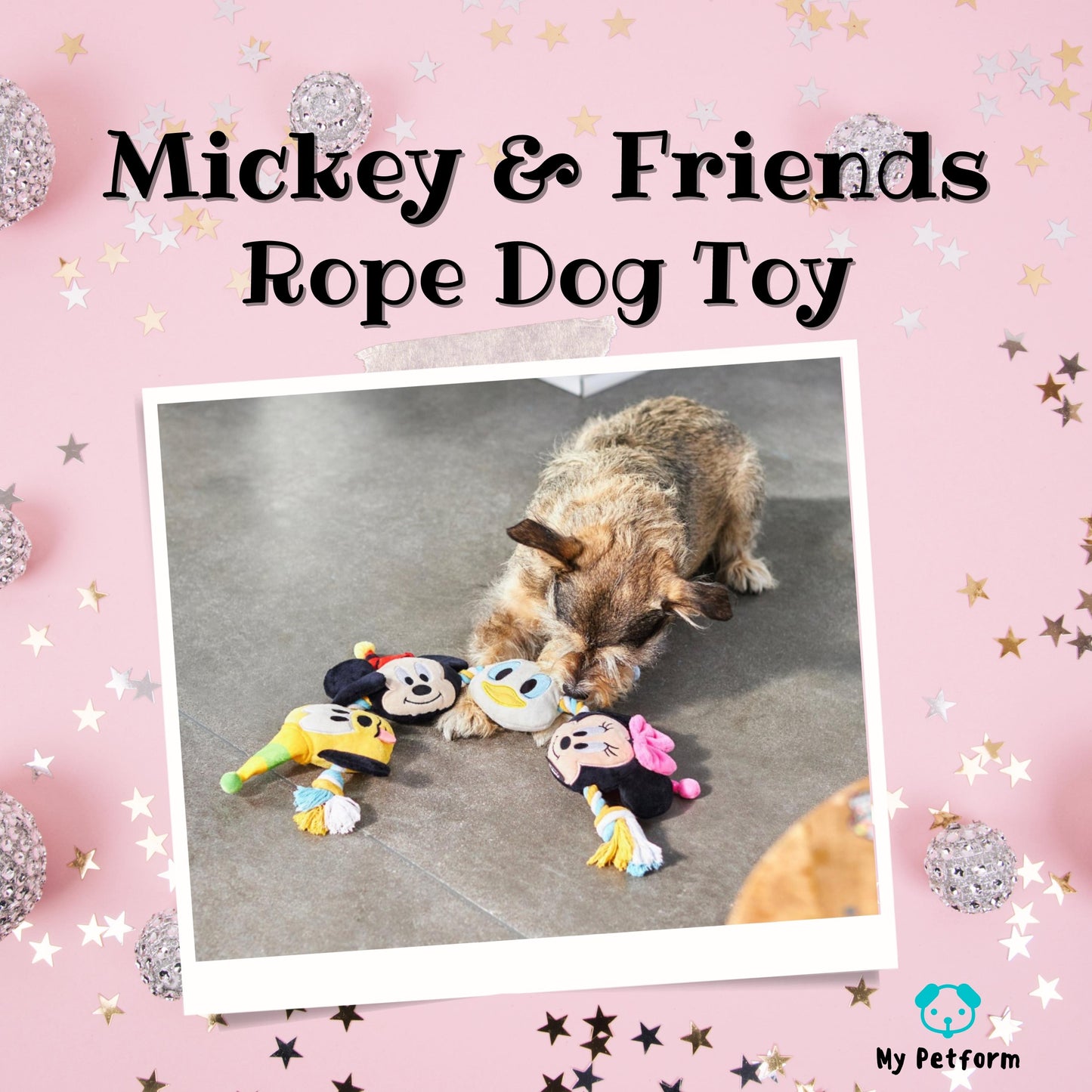 【需訂貨】🎂生日版Mickey & Friends 狗狗拔河玩具