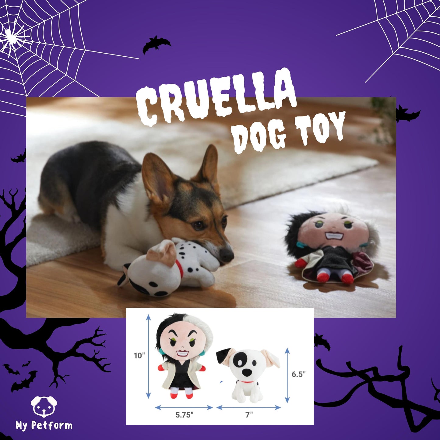 Disney 惡人系列👻Cruella庫伊拉與斑點狗玩具