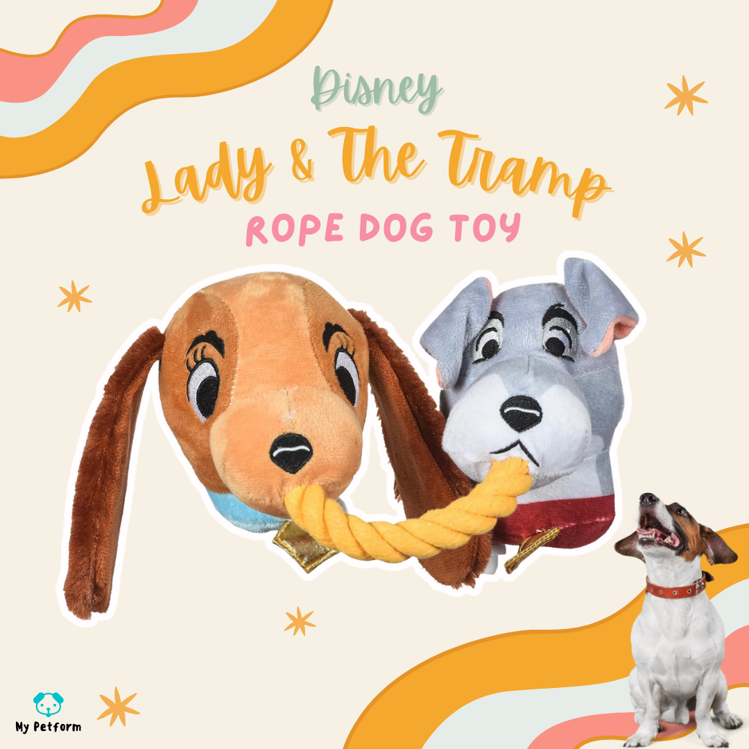 Disney 系列👩🏻🐶Lady & The Tramp小姐與流氓拔河玩具