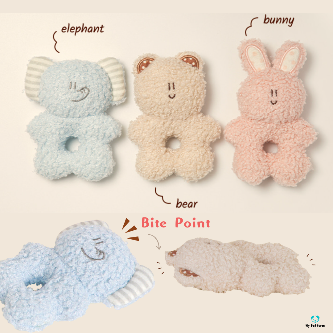 【BITE ME】Furry Friends Rattle Toy