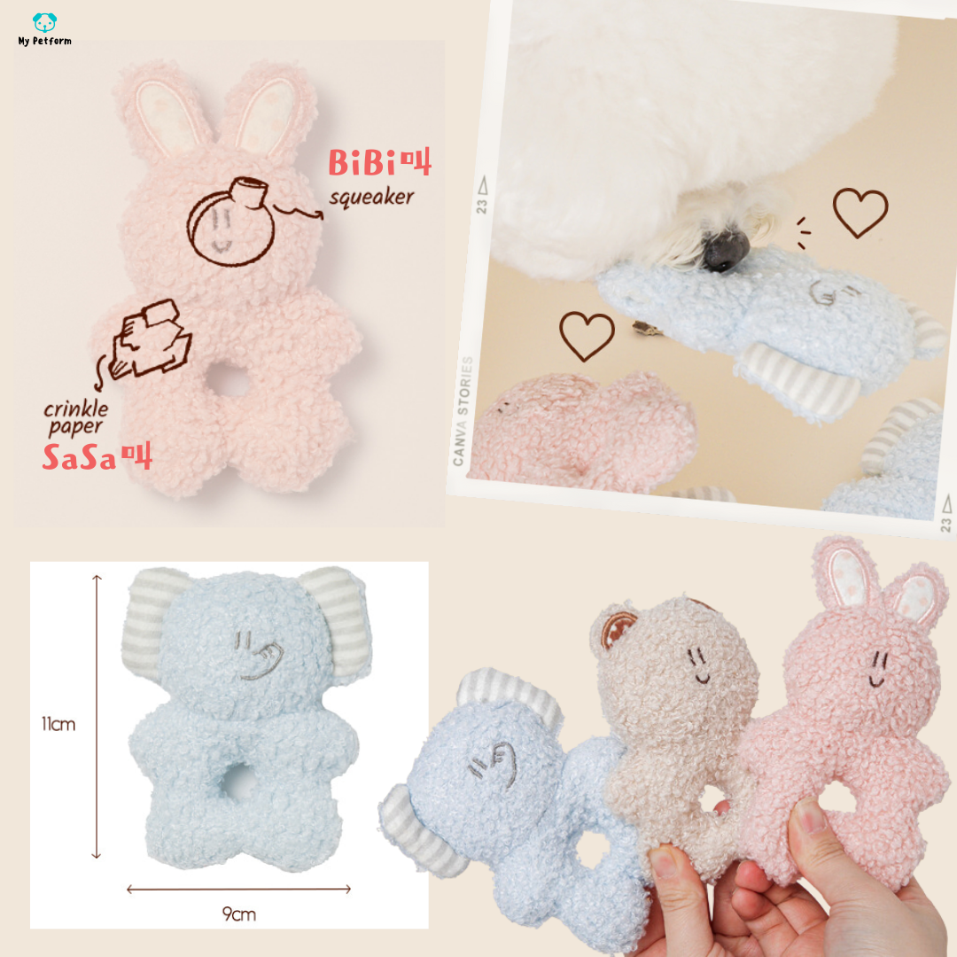 【BITE ME】Furry Friends Rattle Toy