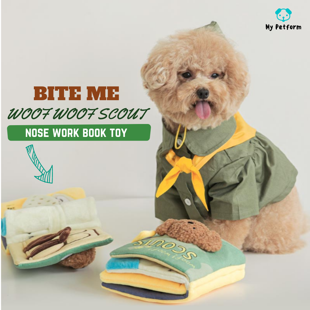 【BITE ME】Woof Woof Scout Nose Work Book Toy📗