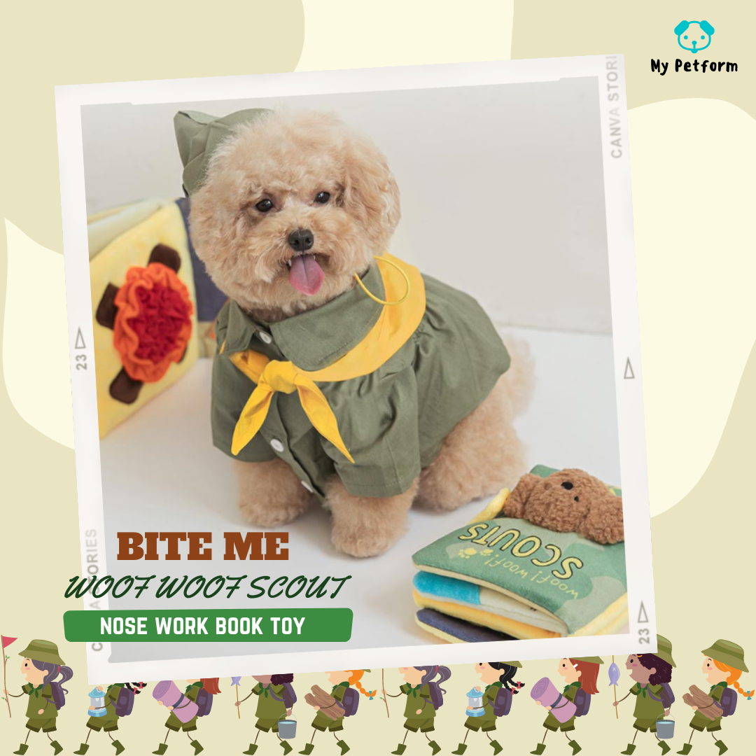 【BITE ME】Woof Woof Scout Nose Work Book Toy📗